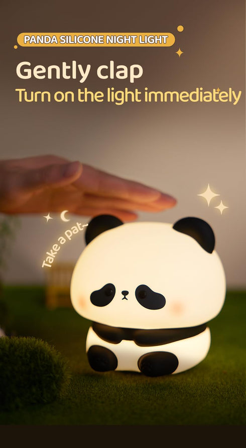 3 Dimmable ATSUI Cute Panda Night Light, LED Squishy Novelty Animal Night Lamp, Food Grade Silicone, Level Rechargeable