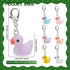 WEBEEDY 12 Pieces Badge Reel Charms, Mini Duck Badge Holder for Student Nurse Teacher ID Card Name Tag