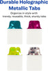 Avery Mini Ultra Tabs, 1" x 1.5", 32 Repositionable Holographic Jewel Tone Page Tabs (74146)