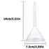 Plastic Funnel Set, 3 Pcs Lab PP Funnels, 100mm x 2, 75mm x 2, 50mm x 2 (Pack of 3)