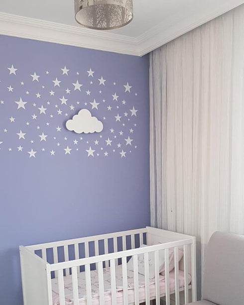 Personalized Cloud Wall Lamp for Nursery - Remote Controlled