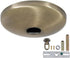 Antique Brass Ceiling Light Canopy Plate Kit - B&P Lamp Screw Collar