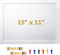 White Cork Board Bulletin Board - 15"x11" Wood Framed Display with Felt for Home, Kitchen, Office, School