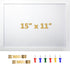 White Cork Board Bulletin Board - 15"x11" Wood Framed Display with Felt for Home, Kitchen, Office, School