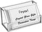 Feyarl Glass Business Card Holder Stand, Gold Office Name Card Display for Desktop