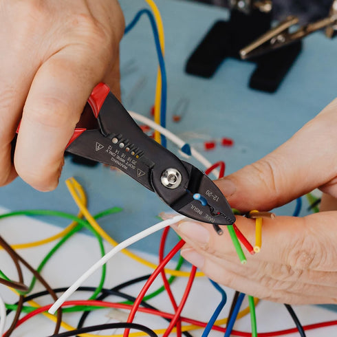 Wire Crimper Tool, Crimping Pliers for Electrical Stripping 12-20mm AWG Wire, Household and Industrial Use