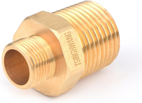 4 Pack RV Faucet Adapter - 1/2 to 3/8 Reducer Brass Compression Fitting for Plumbing Water Hose