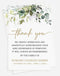 All Ewired Up Personalized Funeral Thank You Cards Eucalyptus Greenery Sympathy Acknowledgement