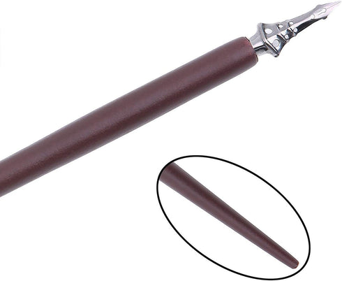 OPENDGO Calligraphy Pens Set - Handcrafted Wooden Dip Pen Calligraphy Set with 11 Nibs & Black Ink