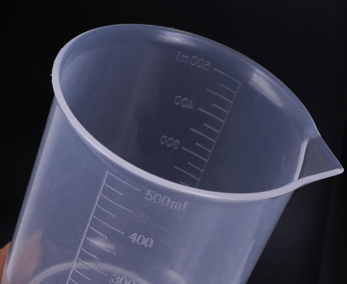 Shapenty Clear Plastic Graduated Measuring Beaker Set - 5 Sizes (50ml, 100ml, 250ml, 500ml, 1000ml), 5PCS