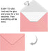 YINUOYOUJIA 50 PCS 5 x 7 Pearl Pink A7 Envelopes, V Flap Invitation Envelopes, Perfect for Weddings, Birthdays,