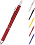 DUNBONG Metal Multifunction Pen - 4 in 1 Multicolor Pen, 0.5mm Mechanical Pencil, 1-Count (Red)