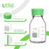 Utile Media Bottle, 3.3 Borosilicate Glass Storage Bottles with GL45 Screw Caps, 4pcs of 250ml Lab Bottles