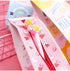 Kawaii Set of 3 Milk Carton Pencil Cases, Cosmetic Bag + 3 Carrot Gel Ink Pens