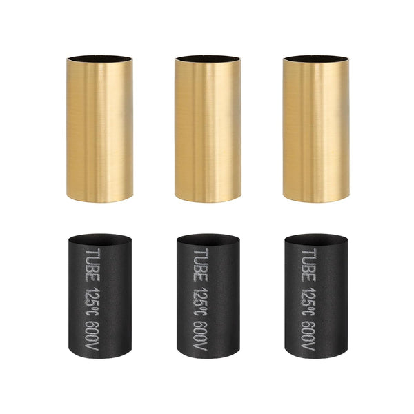 PATIKIL 3 Pcs 1.75" Tall Candle Covers Sleeves, 3 Pcs Metal E12
