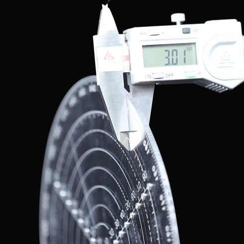 200mm/7.8 Inch Round Circle Center Finder Compass Tool, Clear Acrylic with Stainless Steel Centering Needle for Wood