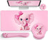 Elephant Mouse Pad Desk Mat Set, Kawaii Gaming Ergonomic Mouse Pad with Wrist Support for Office Supplies
