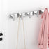 VAEHOLD Silvery Hat and Coat Wall Mount Rack, 5 Hooks for Robes, Bags, Keys, and Towels - Bathroom Organizer (1 Pack)