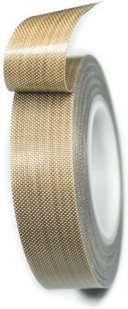 PTFE Coated Fabric Tape, Teflon Adhesive High Temperature Vacuum Sealing Tape, 0.18mm Thick (13mm-10M)