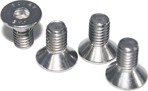 Fullerkreg 18-8 Stainless Steel Hex Drive Flat Head Screw M6 x 1 mm Thread, 25 mm Long, Packs of 25