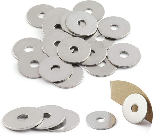 20pcs M6 304 Stainless Steel Flat Washer Adjustment Hardware Fitting Accessories for Bolts & Screws
