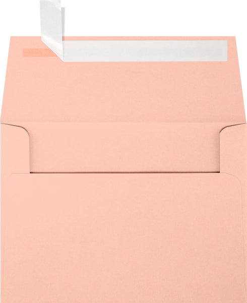 LUXPaper A4 Invitation Envelopes | 4 1/4" x 6 1/4" | Blush Pink | Peel & Press | 80lb. Text | 50 Qty