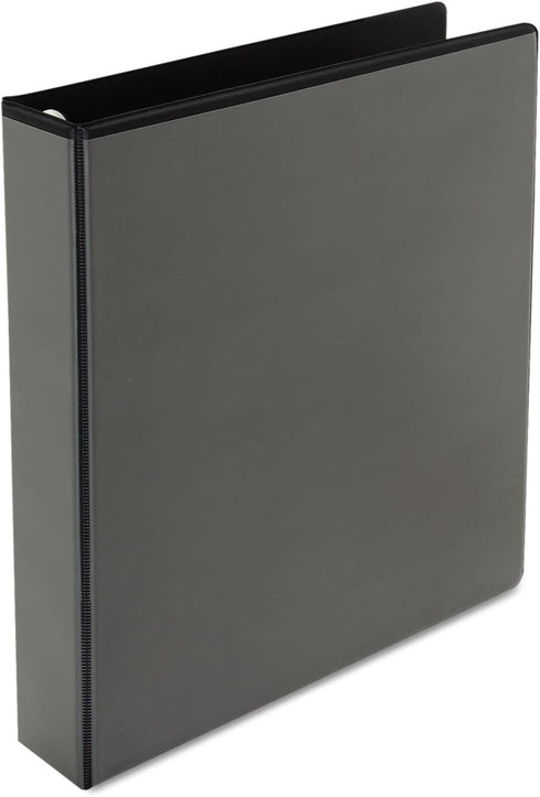 Universal UNV30721 Deluxe Easy-to-Open D-Ring View Binder, 1.5 in. Capacity, 11 in. x 8.5 in., Black