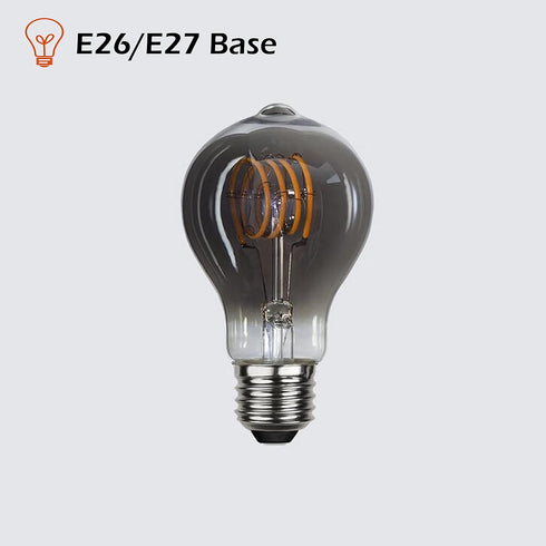 A19 Vintage Edison Filament Light Bulb, Warm White Antique Flexible Spiral, E26 Base, 4 Pack