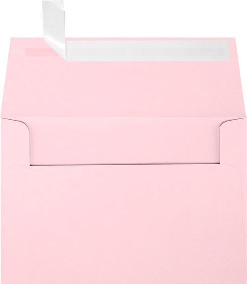 LUXPaper A4 Invitation Envelopes, Peel & Press, 4 1/4" x 6 1/4", Candy Pink, 80lb. Text, 50 Qty