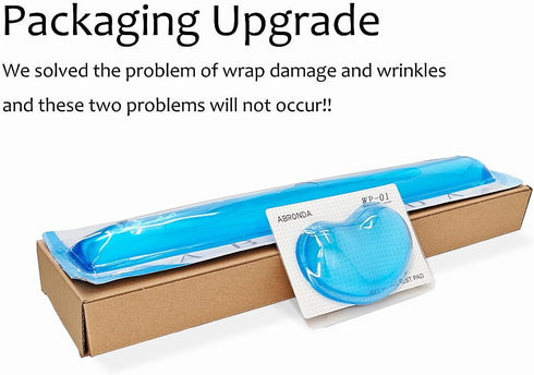 Gel Keyboard & Mouse Wrist Rest Set, Ergonomic Comfortable Pain Relief Pad for Office Gaming