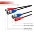 2 Pack 100 Feet BNC Video Power Cable,BNC Extension Wire Video Security Camera Wire with Connectors for CCTV Camera DVR