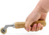 QWORK Brass Seam Roller with Wood Handle, Roofing and Vinyl Flooring Detail Roller