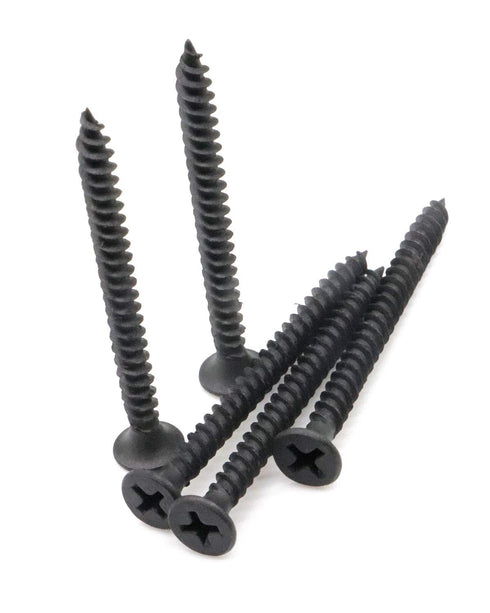 100pcs #7 x 2-1/4" Flat Head Phillips Drywall Screws, Carbon Steel 1022A, Black Phosphate