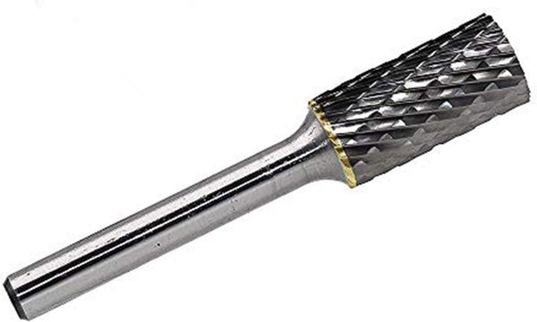SA-5 Tungsten Carbide Burr Cylinder Shape Double Cut Rotary Burr File, 1/2” Cutter Dia X 1” Cutter Length, Pack of 1