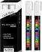 White Liquid Chalk Markers - 3-6mm Chisel Tip, 3mm Fine Tip, for Chalkboard Signs, Windows, Blackboard