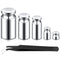 TOODOO Gram Set for Digital Scale Balance, 1g 2g 5g 10g 20g and 1 Piece Calibration Weight Tweezer