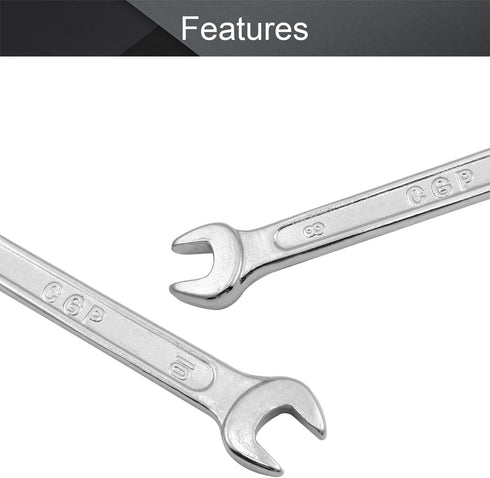 Utoolmart 8mm x 10mm Double Open End Wrench, 123mm Length Metric Wrench