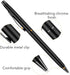 Unibene Slim Metallic Retractable Ballpoint Pens, 6 Pack, Matte Black, Medium Point (1 mm) for Office Students