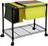 Oceanstar Portable 1-Tier Rolling File Cart, Black, 24 in