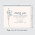5.5x4.25 (A2) Folded Funeral Thank You Cards, Simple Blue Wildflower Personalized Sympathy Thank You Cards