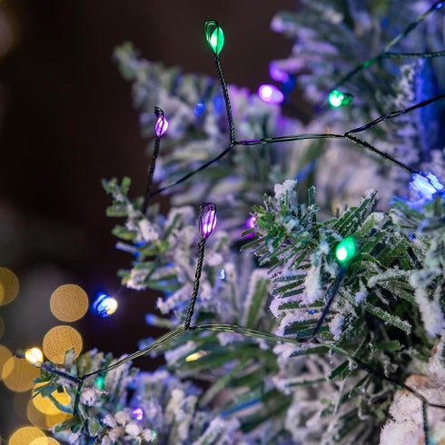 Fairy Lights Plug in, 10FT 100 LEDs Waterproof String Lights, Green Wire Firecracker Lights with Remote 8 Modes for