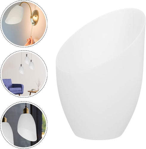 2Pcs Bulbs Uonlytech Plastic Horseshoe Lampshade Covers for White Barrel Lamp Shades for Floor Lamps and Wall Sconce