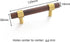 2-1/2" (2-1/2" MFYS Wood Drawer Pulls Knobs Brushed Brass Cabinet Knobs Pulls Walnut Handles for Dresser Hardware Hole