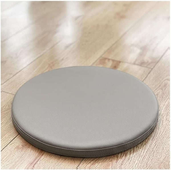 HCZKIUJ PU Leather Round Chair Cushion, Waterproof PU Leather Seat Cushion, Soft Memory