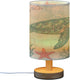 ALAZA Bedside Table Lamp for Bedroom Coastal Sea Turtle Nightstand LED Light Lamps with USB Port Linen Fabric Shade