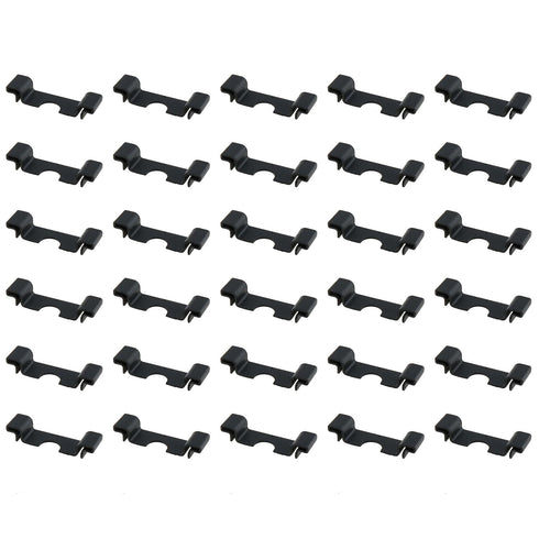 30PCS 35MM DIN Rail Cut Out Protector Black Terminal Block for Industrial Automation Systems