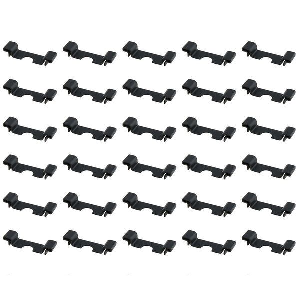 30PCS 35MM DIN Rail Cut Out Protector Black Terminal Block for Industrial Automation Systems