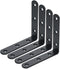 Floating Shelf Brackets L Brackets 4" x 4" Heavy Duty Black Corner