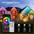 KIKO 100FT Permanent Outdoor Lights,RGB Waterproof Smart LED Eaves Lights with App Remote Control,for Christmas and All