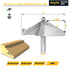 60 Bit,1/2" Shank,1-3/4" Depth,1" Degree Extra Large Chamfer Router Cutting Cutting Length Horse Nose Bevel Bits,Eased